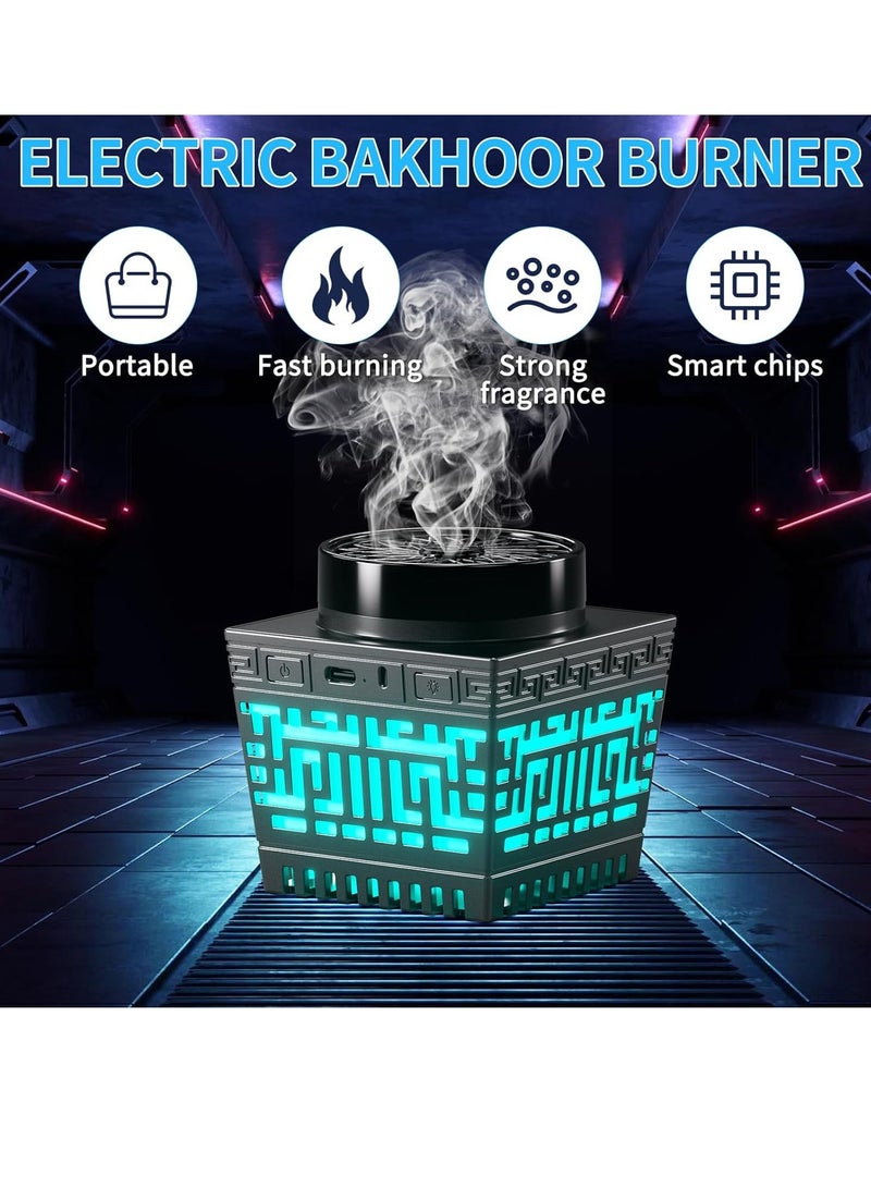 BORTONY Bakhoor with Quran Speaker, Remote Control with 114 Quran Chapters Bluetooth Speaker Mini Incense Burner Bakhoor with Multicolor Changing Night Light MP3 Music Player with 18 Reciters 17 Translations - Image 3